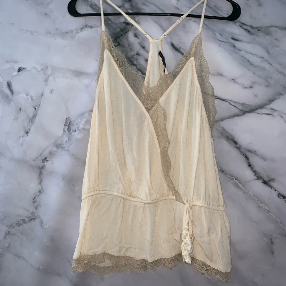 American Eagle Ivory Lace Detailed Tank